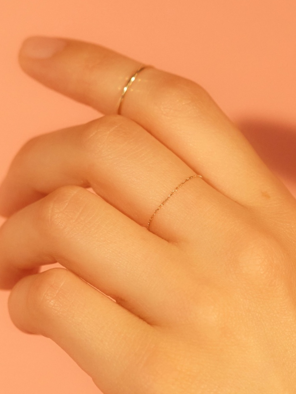 Catbird Hundred Summers Gold Chain Ring - Size 8
